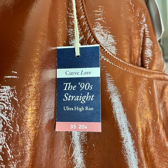 Brown Vegan Leather Abercrombie & Fitch Curve Love Size 35R - Picture 8 of 9